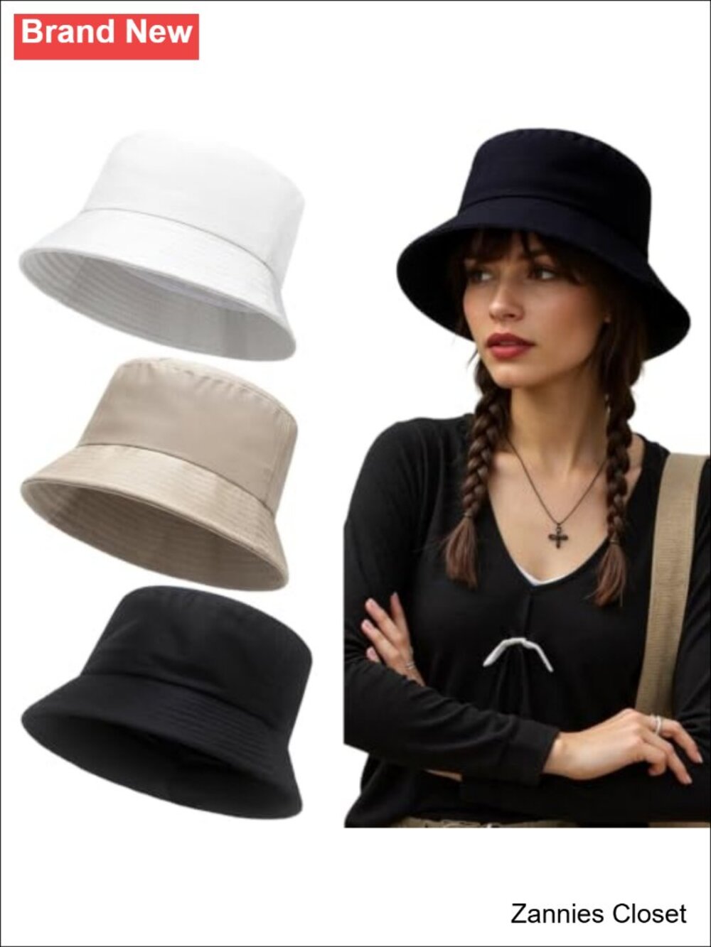 🤠 3 Pack Foldable Bucket Hats Polyester Sun Hat Travel Beach Fishing Outdoor